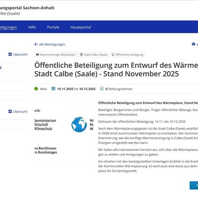 Calbe informiert ber Kommunale Wrmeplanung